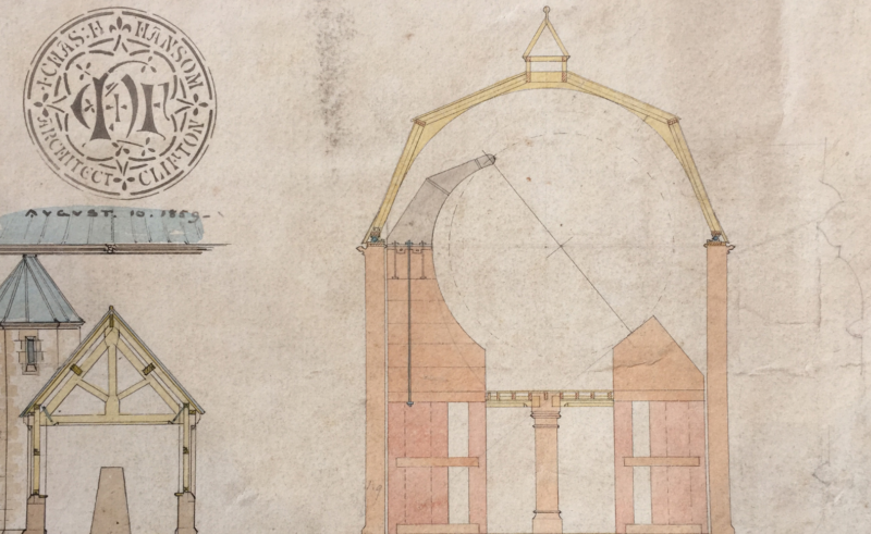 It was 20th January 1867, whilst the Downside School community was at Mass in the Old Chapel, when a great fire broke out in the Observatory. The fire had taken the telescope, and the rest of the contents before anything could be saved.  