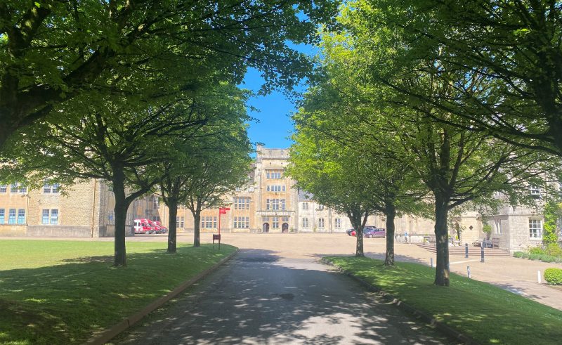 Downside School Entrance in May