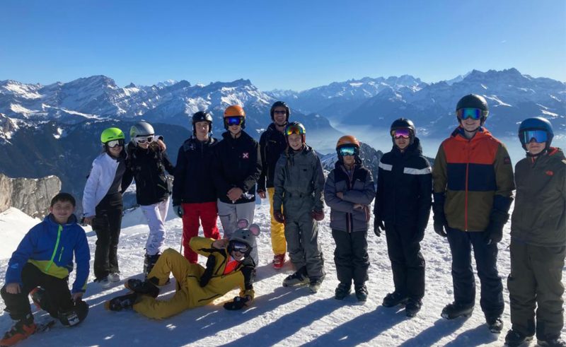 February half term 2023 44 Downside School pupils and 6 members of staff took part in a school ski trip to Leysin, Switzerland.