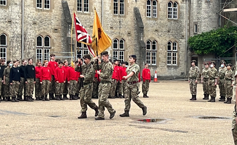 Ceremonial Parade at Downside School
