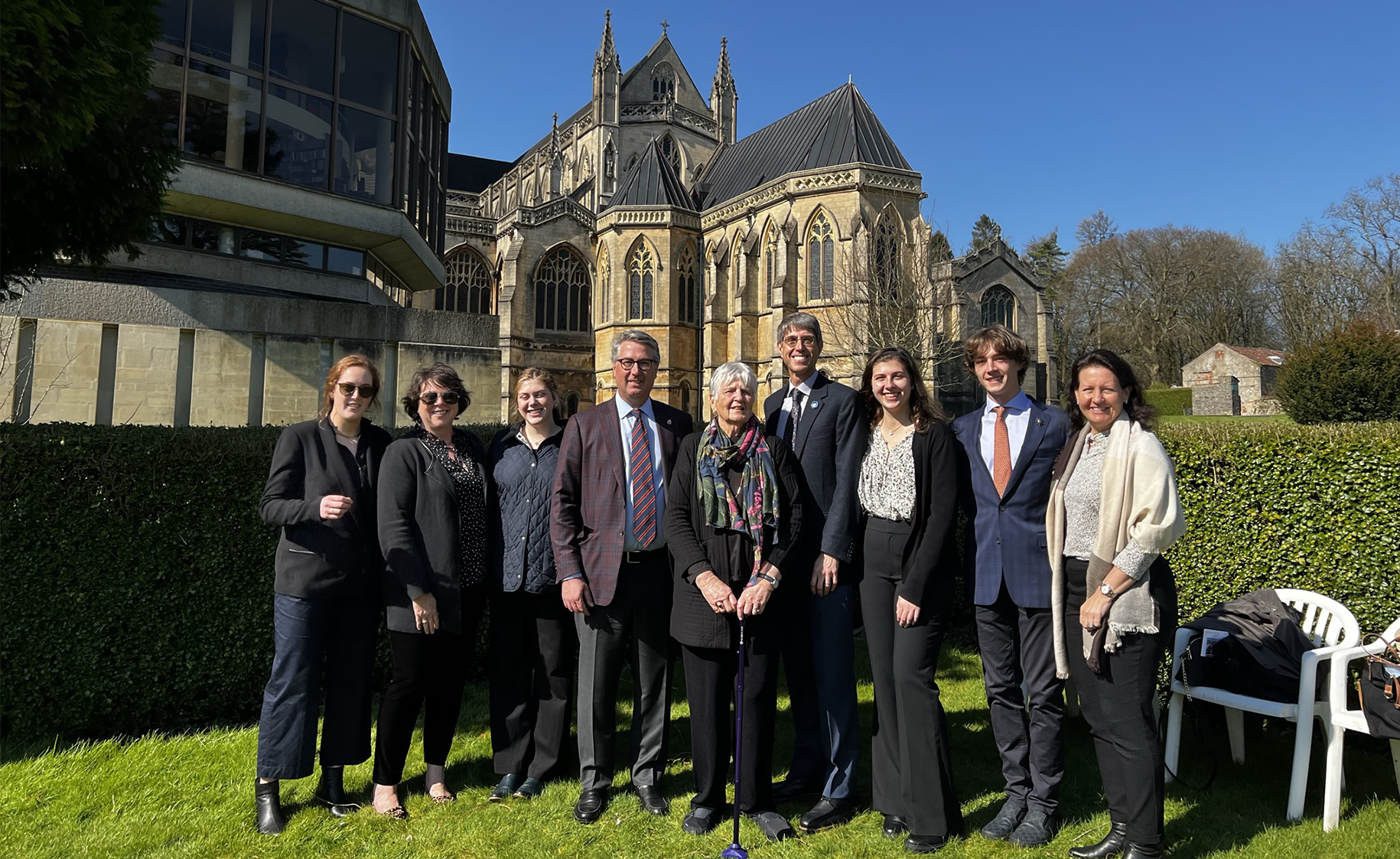 Hans Fleischner (C45) Burial 2022 at Downside School