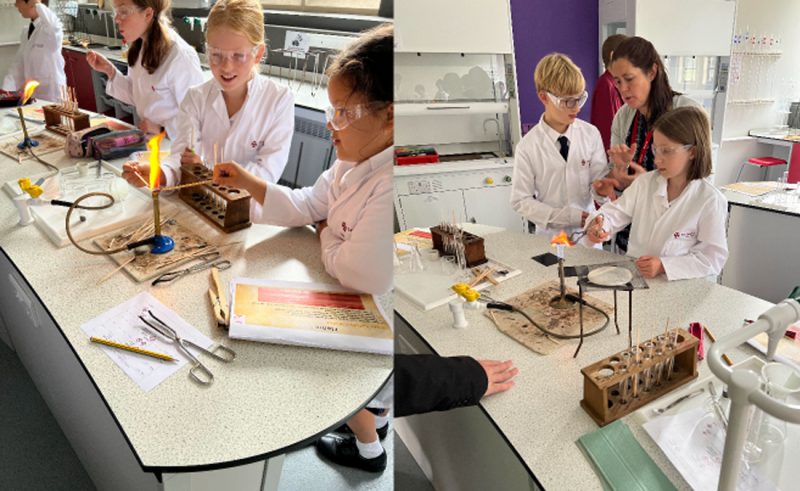 For one day only, on Thursday 22nd September 2022, the Downside Science department transformed into Downside School of Alchemy and Pyrotechnics as we welcomed a group of Year Sevens from Exeter Cathedral school to explore the Chemistry behind fireworks.