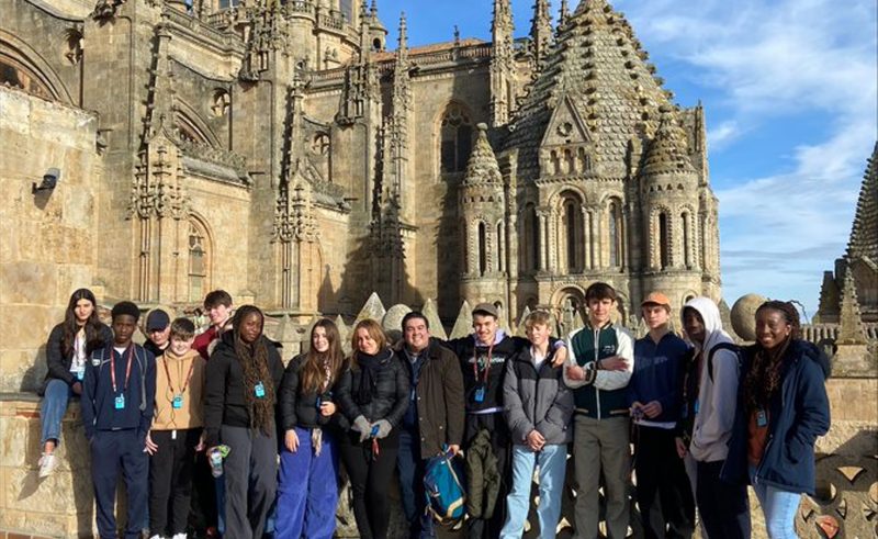 In February half term 2023 a group of Downside School Fourth, Fifth and Sixth Form students, accompanied by Mrs Iglesias and Dr Tapia, travelled to Salamanca, Spain on a language and cultural trip.