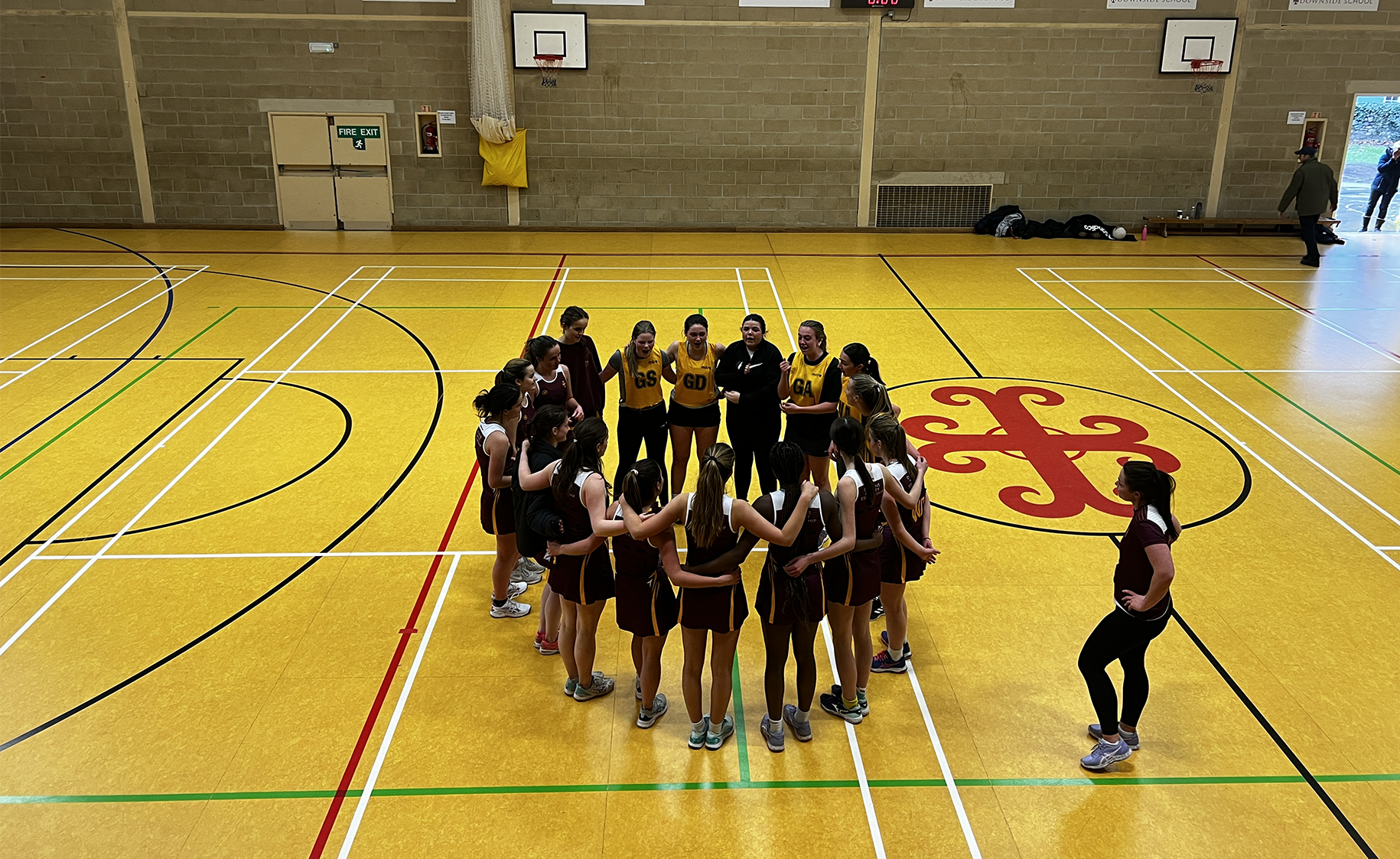 Downside School Old Gregorian Netball Team and School 1st VII Team