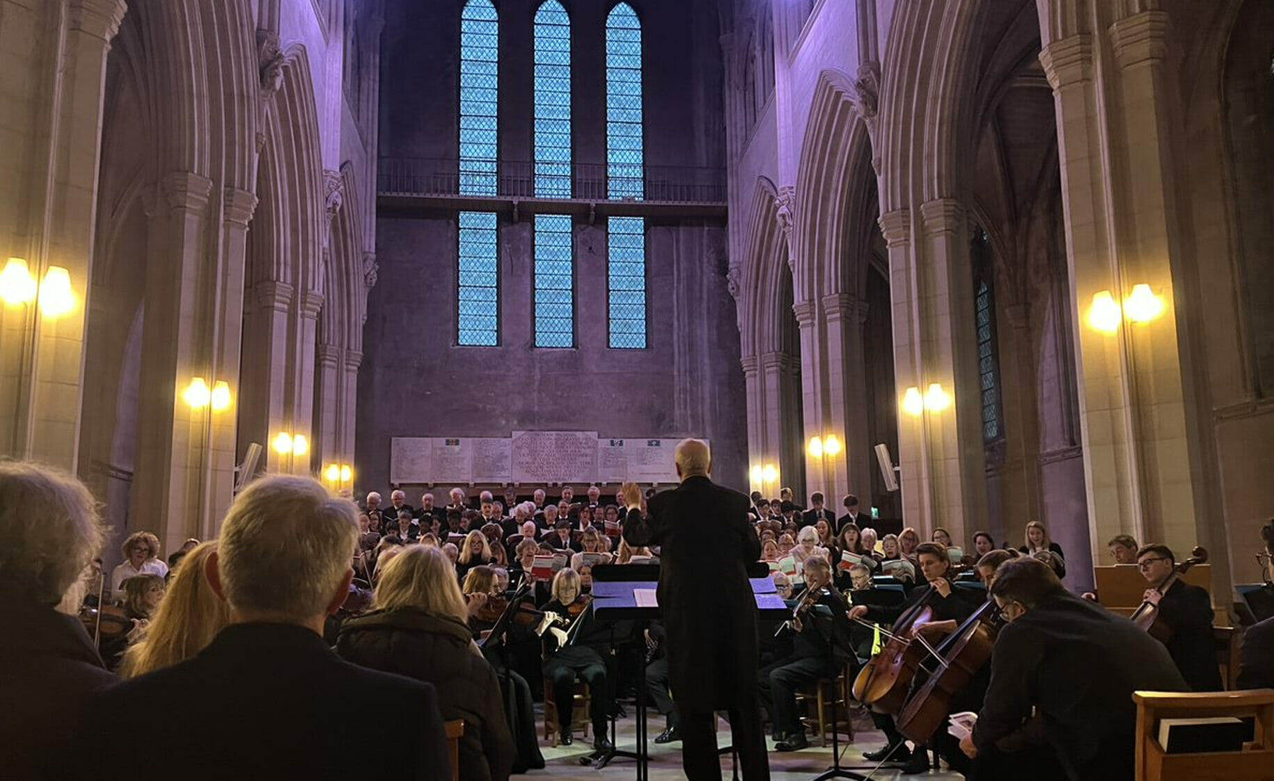 Downside School Choral Society Perform Mozart's Requiem to a Full Abbey Church