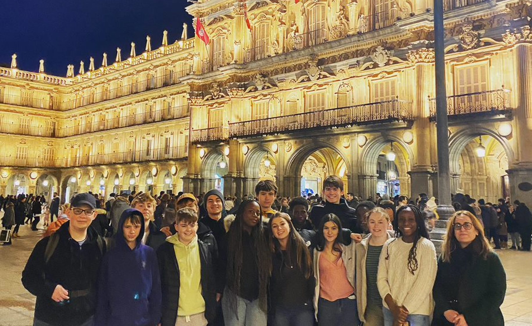 In February half term 2023 a group of Downside School Fourth, Fifth and Sixth Form students, accompanied by Mrs Iglesias and Dr Tapia, travelled to Salamanca, Spain on a language and cultural trip.