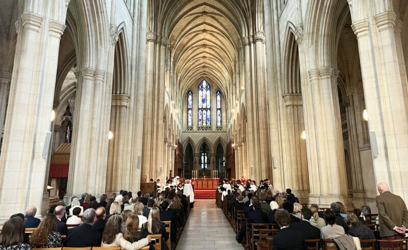 On the evening of Friday 12th May 2023, Bishop Declan visited the Abbey Church for the annual Downside School Confirmation Mass.