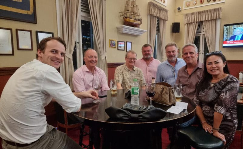 On Wednesday 16th November Downside School OGs, OAs and OWs met at The British Club in Bangkok for a reunion dinner.