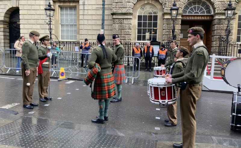 We were very proud that the Downside School Band was asked to lead the Bath Remembrance Day parade on Sunday (accompanied by Owain Daley (R21) on the bagpipes).