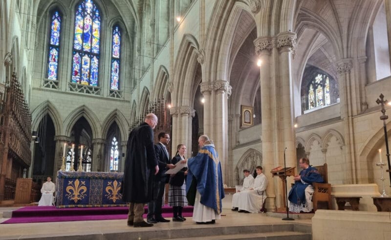 Father James Celebrates 50 Years as a Monk. We were privileged to be joined by Father James today as he co-celebrated Mass in the Abbey Church on the Feast of the Immaculate Conception with Father Michael this morning.