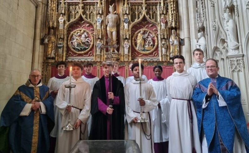 Father James Celebrates 50 Years as a Monk. We were privileged to be joined by Father James today as he co-celebrated Mass in the Abbey Church on the Feast of the Immaculate Conception with Father Michael this morning.