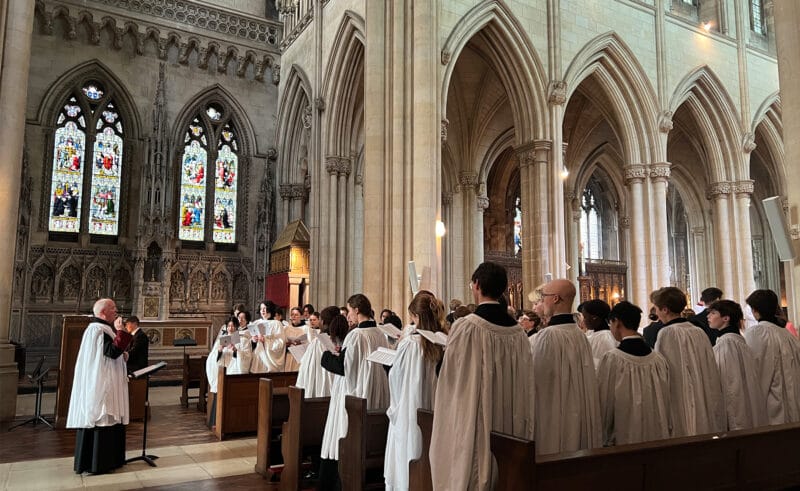 On Friday 3rd May, Bishop Declan visited Downside School for the final time to celebrate the Sacrament of Confirmation with our pupils.