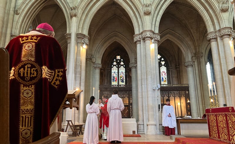 On Friday 3rd May, Bishop Declan visited Downside School for the final time to celebrate the Sacrament of Confirmation with our pupils.