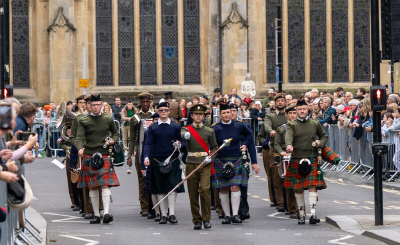 On Sunday 10th November the Downside School CCF Band along with the Pipes and Drums had the honour of leading the Bath Remembrance Parade.