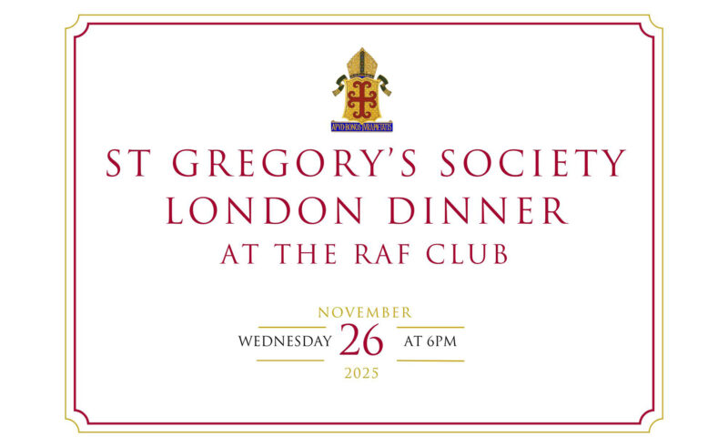 This year Downside Schools St Gregory's Society London Dinner is being held at the the RAF Club 128 Piccadilly, London W1J 7PY on Wednesday 26th November 2025 from 6pm